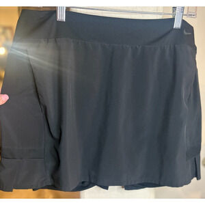 Nike Court Dri Fit Black Ruffle in Back Short Tennis/ Golf Skort Large 10-16